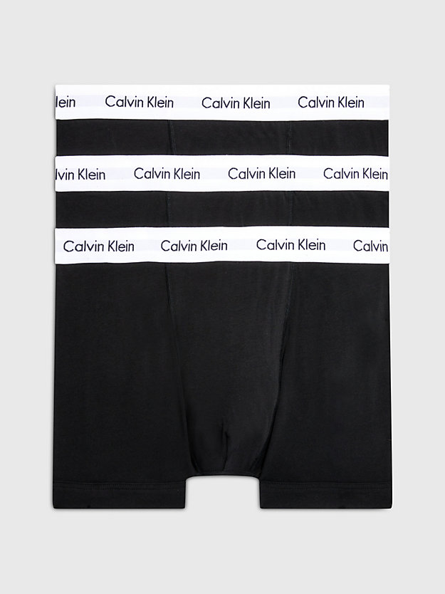 BLACK Pack de 3 bóxers - Cotton Stretch de hombre CALVIN KLEIN