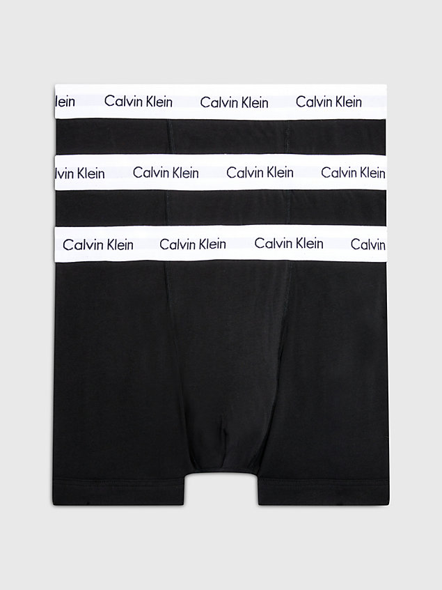 pack de 3 bóxers - cotton stretch black de hombres calvin klein