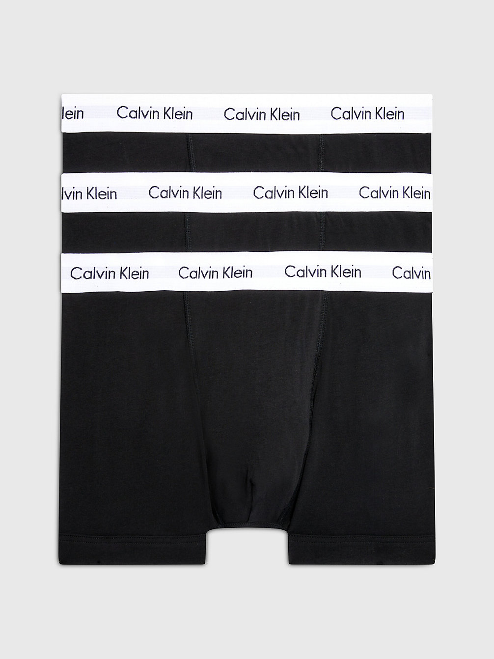 BLACK 3 Pack Trunks - Cotton Stretch undefined men Calvin Klein