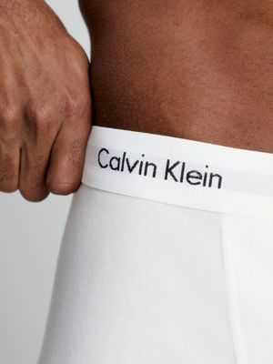 white 3 pack trunks - cotton stretch for men calvin klein