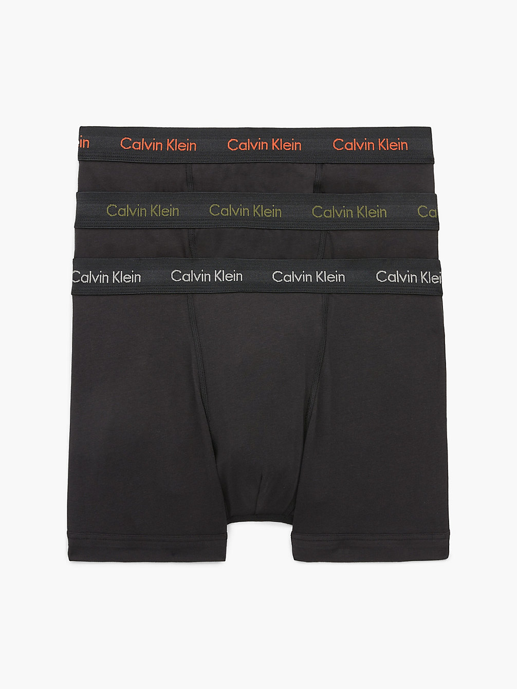 B-FADED GREY/ SAMBA/ EVERGREEN LOGO 3er-Pack Boxershorts – Cotton Stretch undefined Herren Calvin Klein