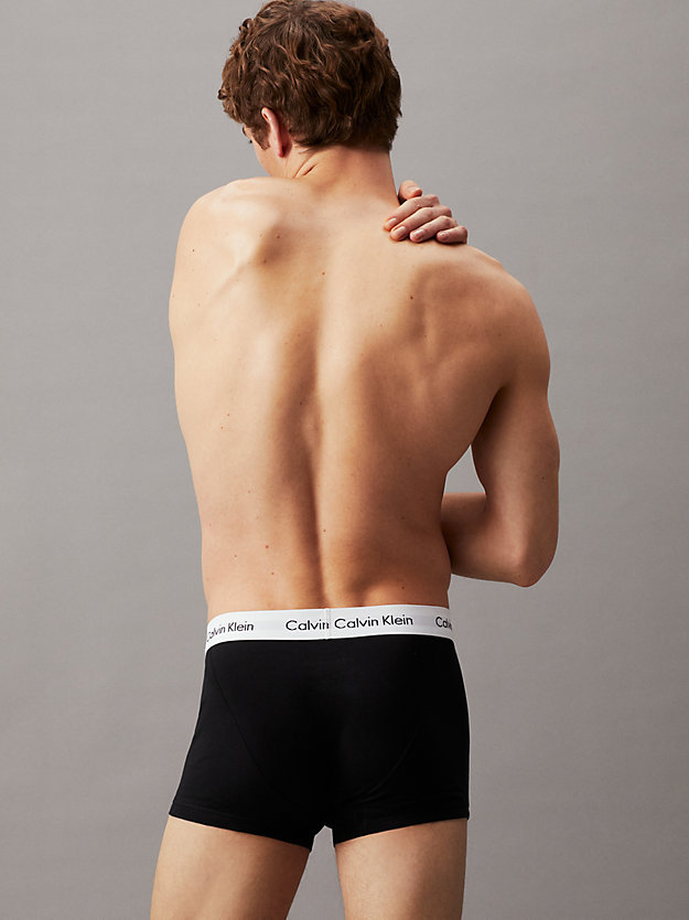 black/white/grey heather 3-pack boxers - cotton stretch voor heren - calvin klein