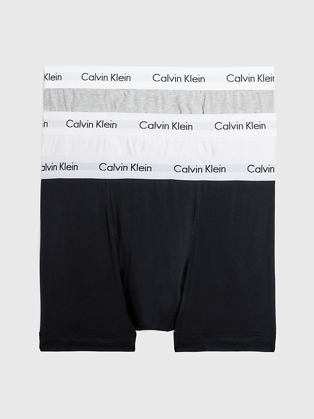 multi 3 pack trunks - cotton stretch for men calvin klein