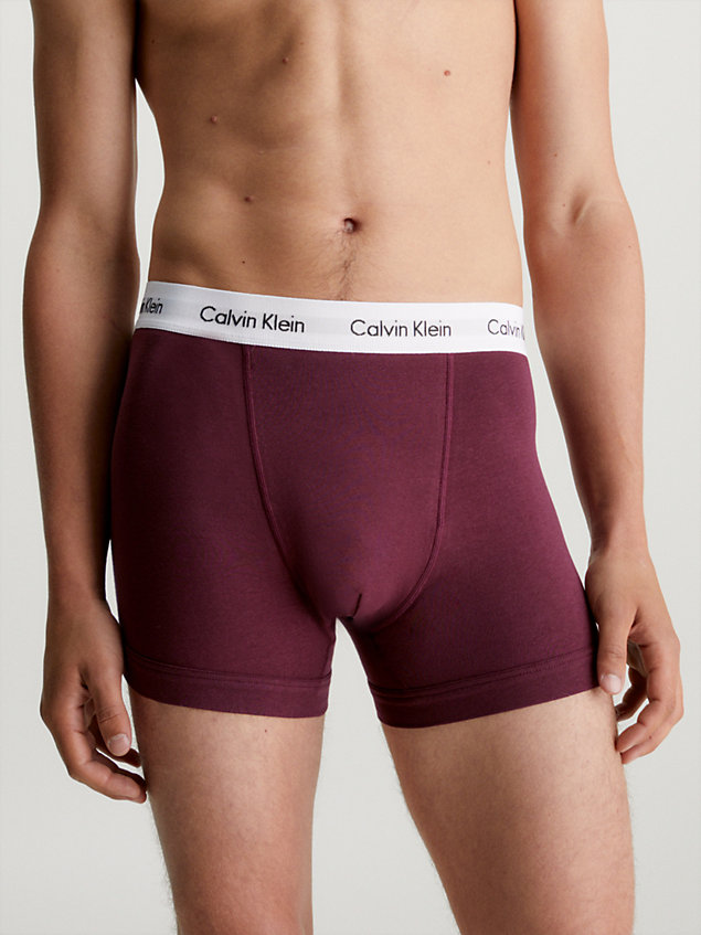 lot de 3 boxers - cotton stretch  porpoise w/ white wbs pour hommes calvin klein