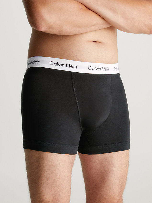 lot de 3 boxers - cotton stretch  porpoise w/ white wbs pour hommes calvin klein