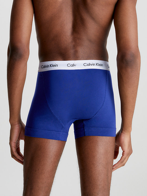 WHITE/RED GINGER/PYRO BLUE 3er-Pack Shorts - Cotton Stretch für Herren CALVIN KLEIN