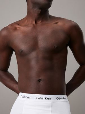 Calvin Klein Cotton Stretch 3-pack trunks in black,white and grey