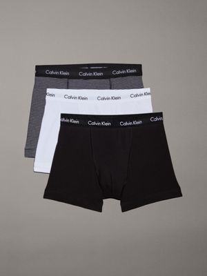 Men's Striped Waist Stretch Cotton Trunk 3-Pack - Men's Underwear