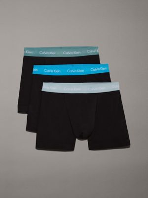  sageb grn wbs 3er-pack shorts - cotton stretch für herren - calvin klein