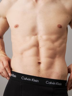 b- black 3 pack trunks - cotton stretch for men calvin klein