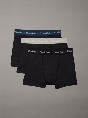  navy stone wbs 3 pack trunks - cotton stretch for men calvin klein