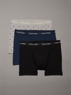  n stone 3 pack trunks - cotton stretch for men calvin klein