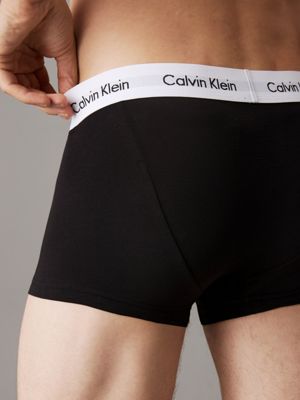 Calvin Klein Underwear Modern Cotton Stretch Naturals Low Rise Trunks  3-Pack (Black/Woodland/Sandalwood) Men's Underwear - ShopStyle Boxers