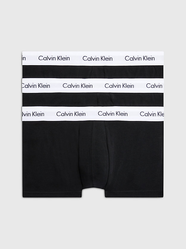 BLACK Pack de 3 bóxers de tiro bajo - Cotton Stretch de hombre CALVIN KLEIN