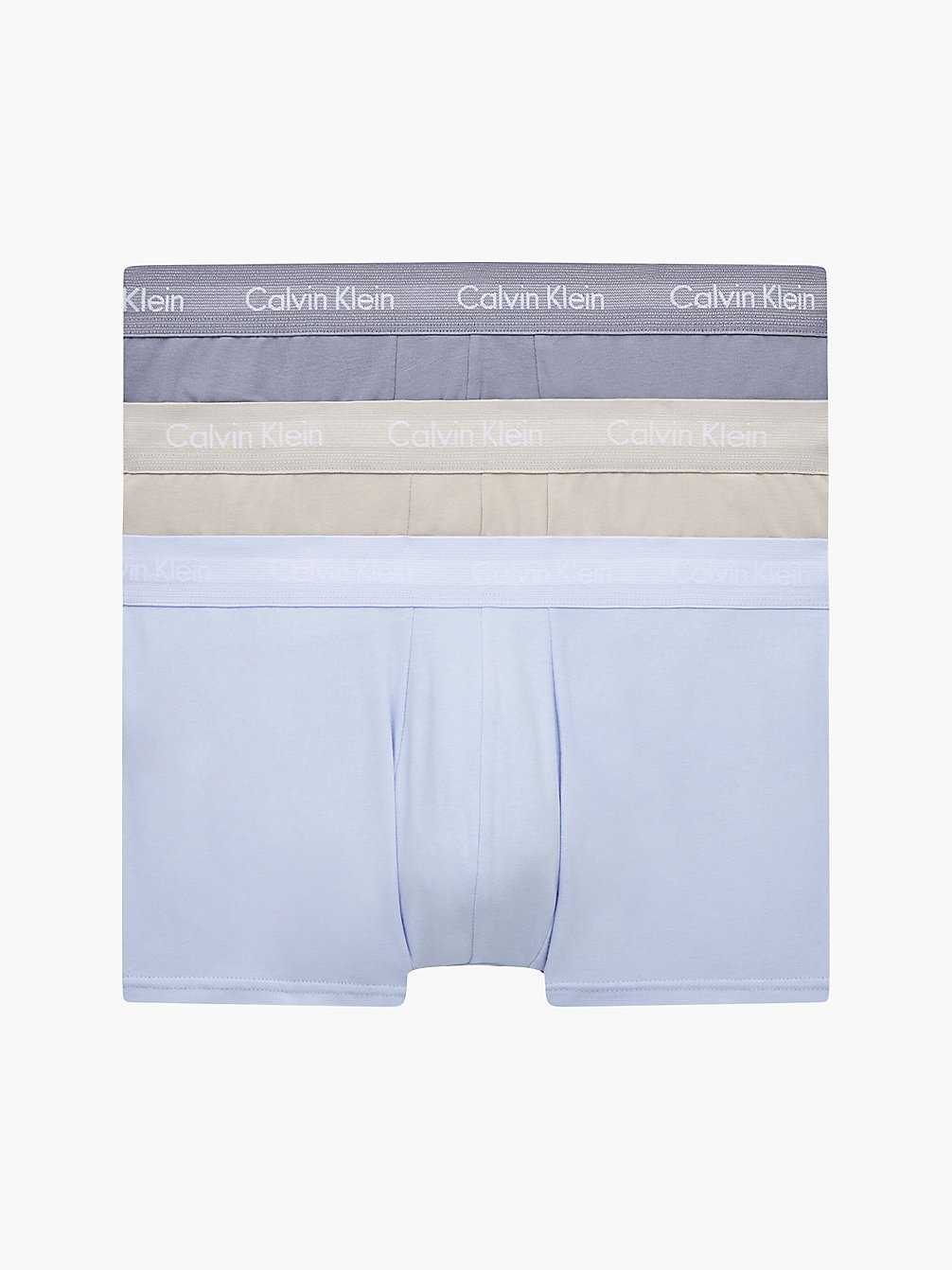 LILAC BUD/DOVE/RIVER Lot De 3 Boxers Taille Basse - Cotton Stretch undefined hommes Calvin Klein