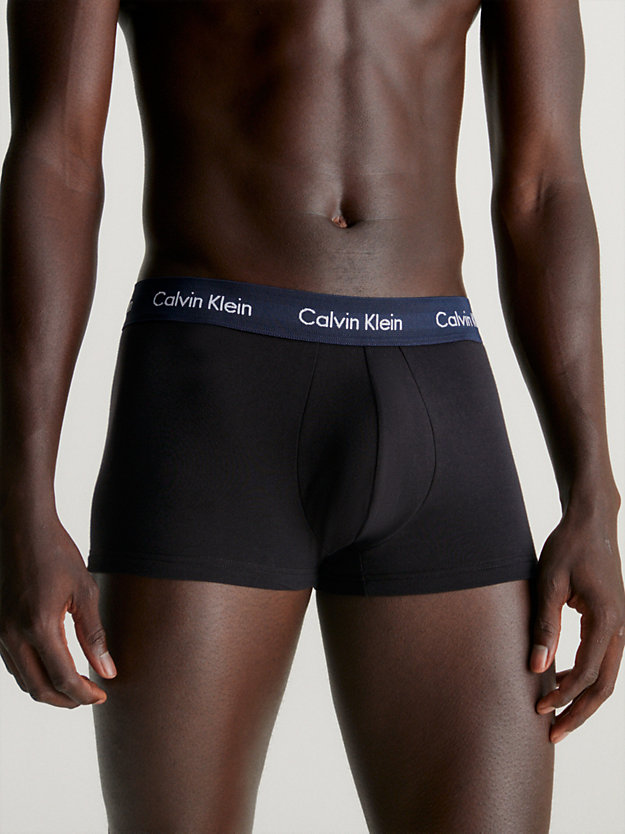 b-shoreline/ gry hth/ travertine wb 3 pack low rise trunks - cotton stretch for men calvin klein