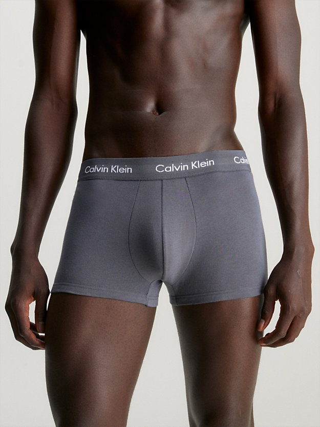 sleek grey/ tourmaline/ olive 3er-pack hüft-shorts - cotton stretch für herren - calvin klein
