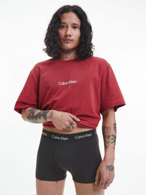 b-bright camel/ wht/ red crpt logo 3er-pack hüft-shorts - cotton stretch für herren - calvin klein