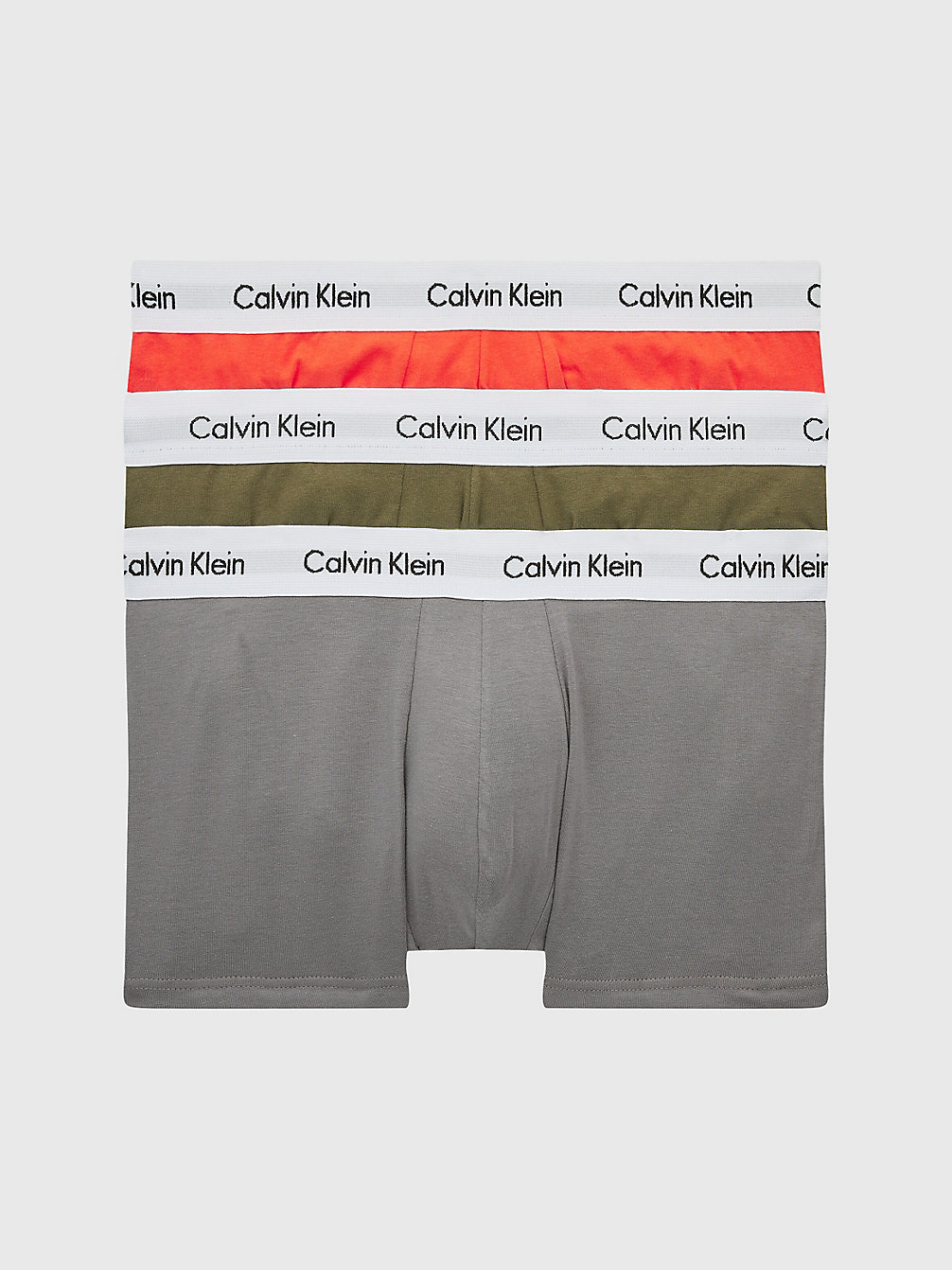 FADED GRY/ SAMBA/ EVERGRN W/ WHT WB > 3er-Pack Hüft-Shorts - Cotton Stretch > undefined Herren - Calvin Klein