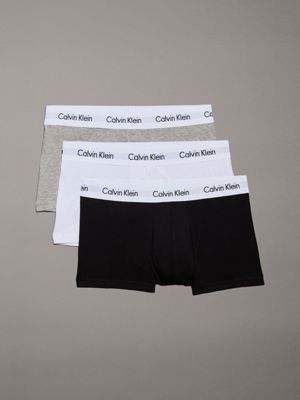 Calvin Klein Cotton Stretch Low Rise Trunk 3-pack Black at