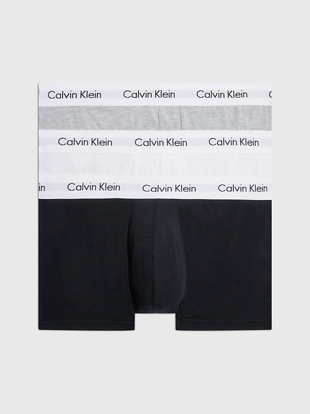lot de 3 boxers taille basse - cotton stretch multi pour hommes calvin klein