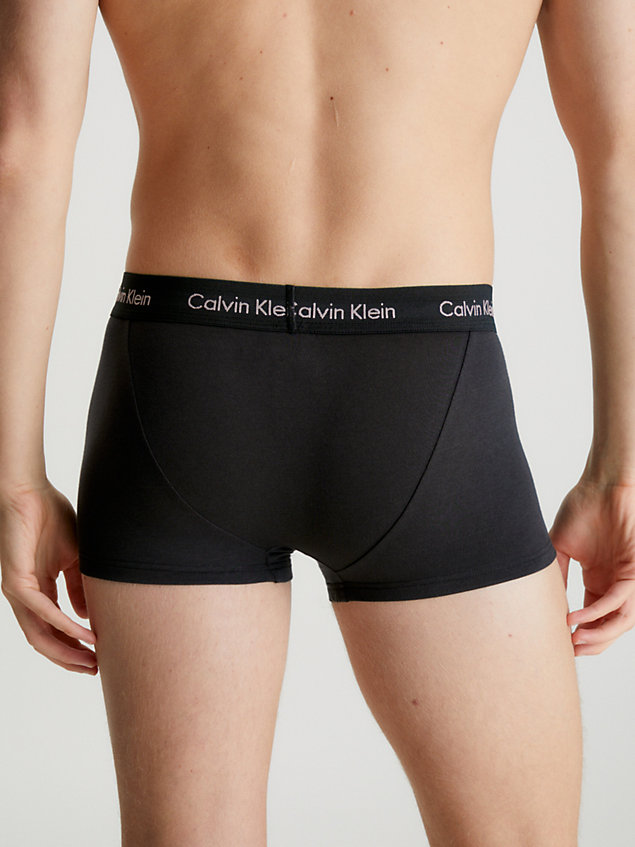  deep rouge lg 3 pack low rise trunks - cotton stretch for men calvin klein