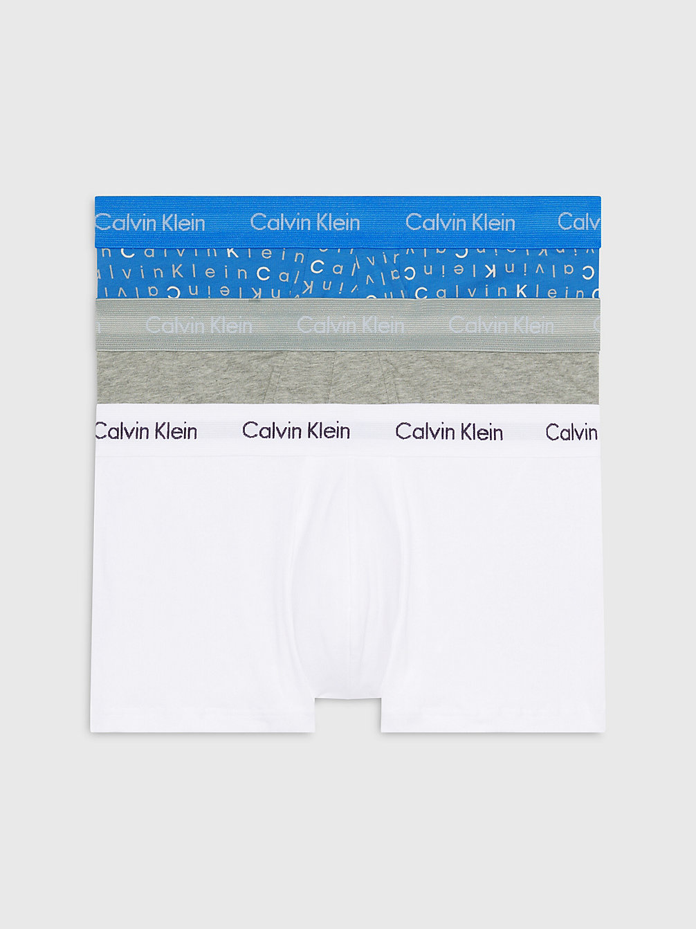 GRY HTHR, WHT, PLC BL_SBDD TTL PRT 3er-Pack Hüft-Shorts - Cotton Stretch undefined Herren Calvin Klein