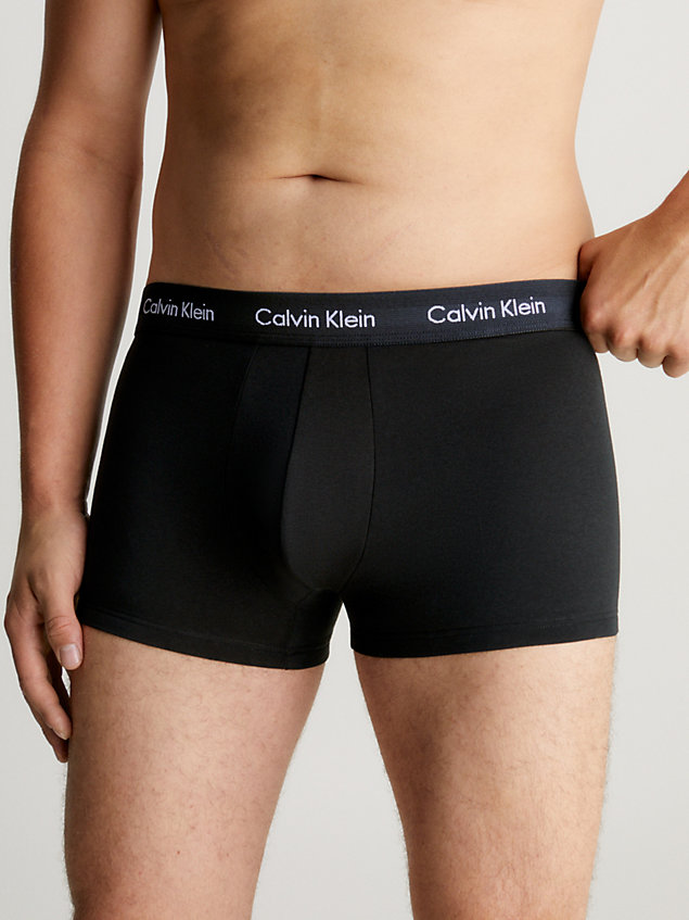  vprs gry wbs 3 pack low rise trunks - cotton stretch for men calvin klein