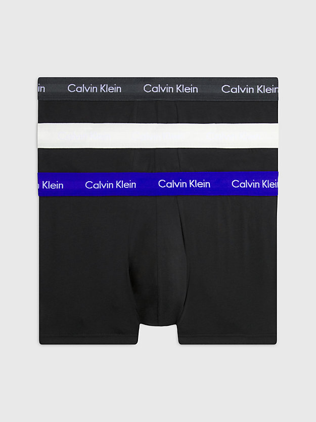 b- ptm gry 3 pack low rise trunks - cotton stretch for men calvin klein