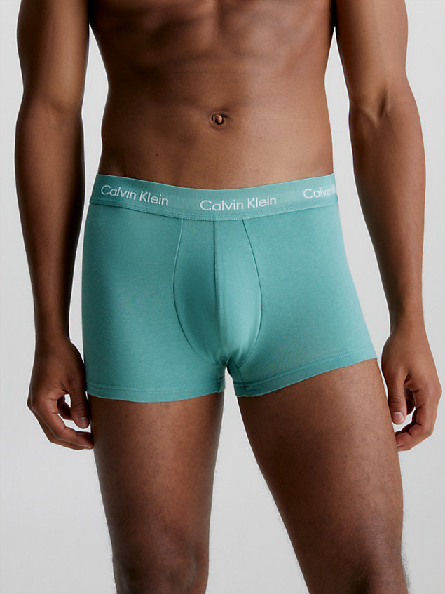 lot de 3 boxers taille basse - cotton stretch  arctic green pour hommes calvin klein