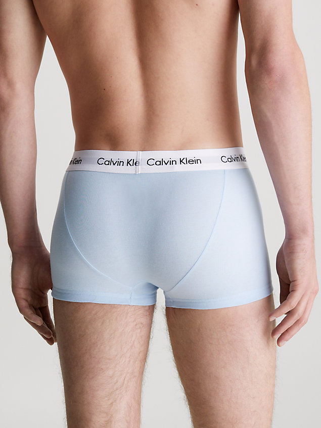  true nv w/ wt wbs 3 pack low rise trunks - cotton stretch for men calvin klein