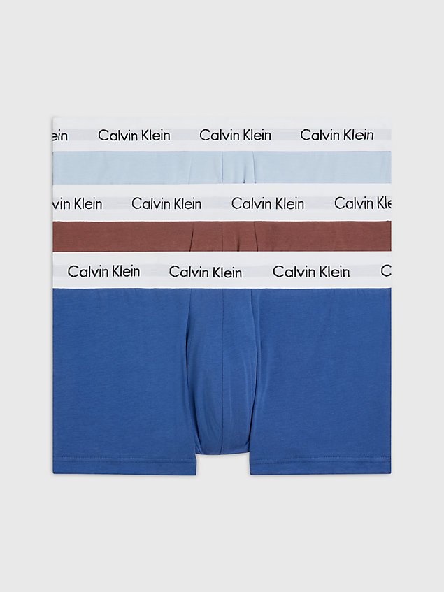  true nv w/ wt wbs 3 pack low rise trunks - cotton stretch for men calvin klein