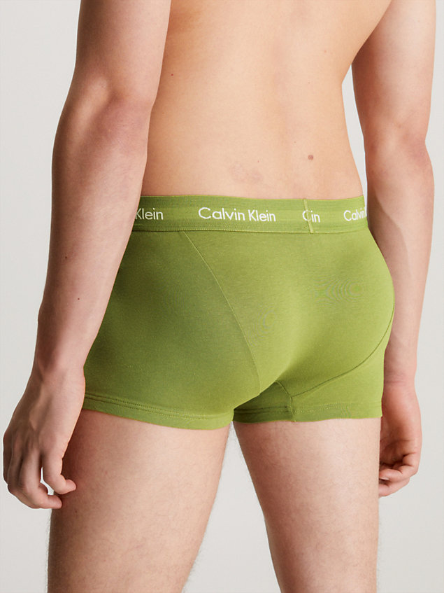  gry mist 3 pack low rise trunks - cotton stretch for men calvin klein