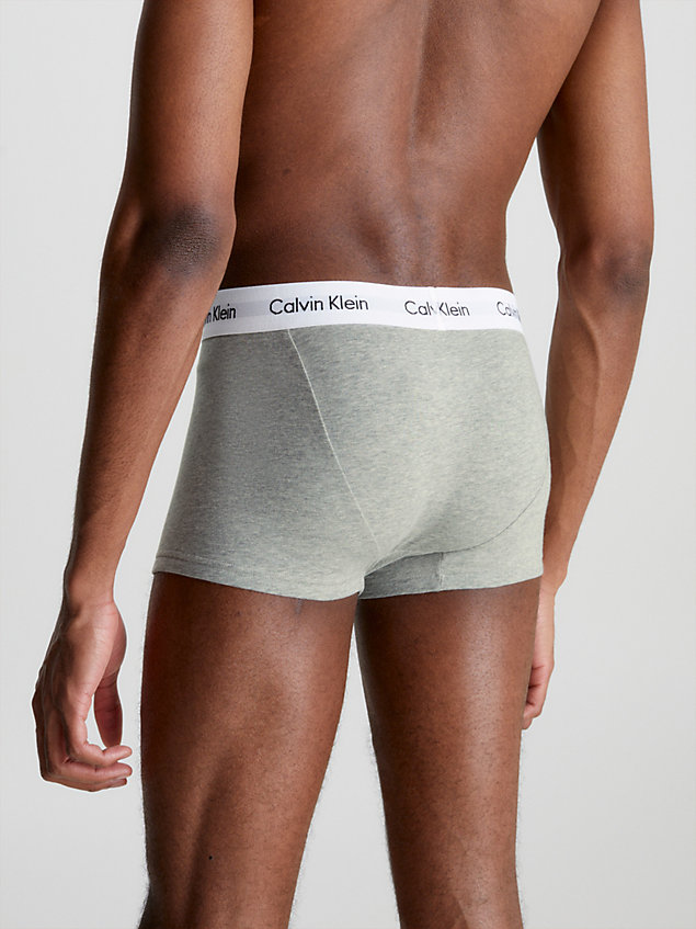 grey 3er-pack hüft-shorts - cotton stretch für herren - calvin klein
