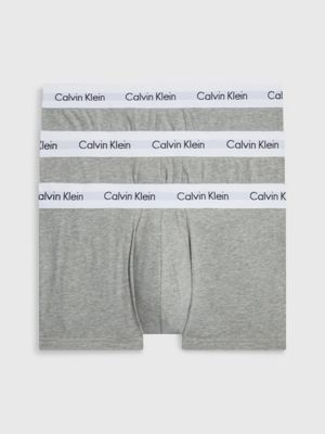 Calvin Klein Cotton Stretch 3-Pack Boxer Brief Black/Port Red/Grey