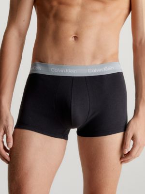 Calvin Klein Cotton Stretch Low Rise Trunk 3-Pack Black Multi  NU2664-404/MGP - Free Shipping at LASC