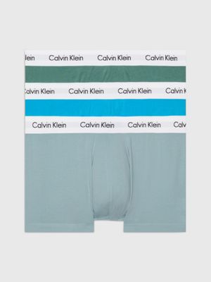  sageb grn w/ wh wbs 3er-pack hüft-shorts - cotton stretch für herren - calvin klein