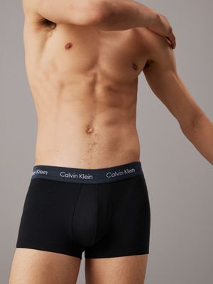 b- ink 3 pack low rise trunks - cotton stretch for men calvin klein