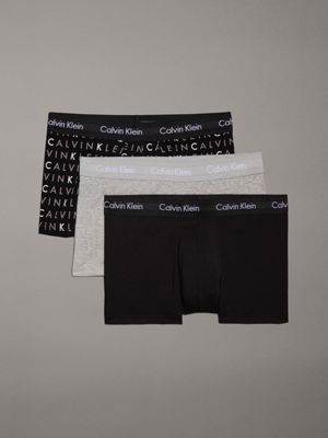 3-Pack Signature Essential Logo Waistband Trunks, GREY