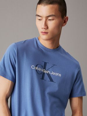 blue horizon monogram t-shirt for men calvin klein jeans