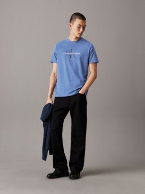 blue horizon monogram t-shirt for men calvin klein jeans