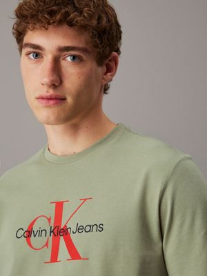 tea monogram t-shirt for men calvin klein jeans