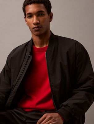 black bomber jacket for men calvin klein