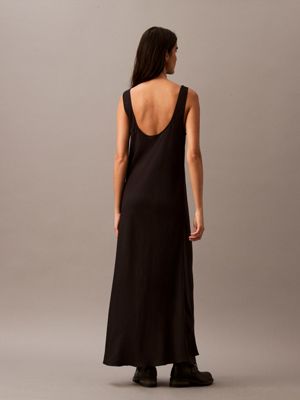 black archroma midi slip dress for women calvin klein