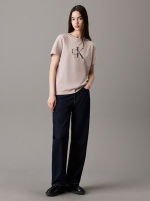 goat monogram t-shirt for women calvin klein jeans