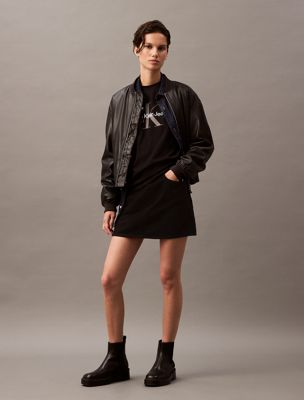 t-shirt avec monogramme black pour femmes calvin klein jeans