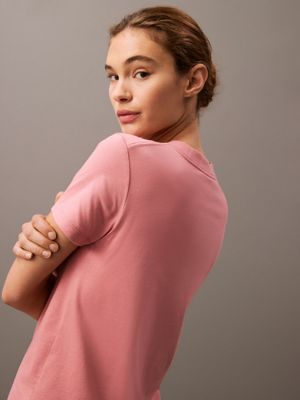 dusty rose monogram t-shirt for women calvin klein jeans