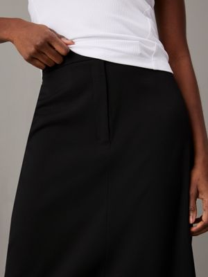 black archroma relaxed midi pencil skirt for women calvin klein