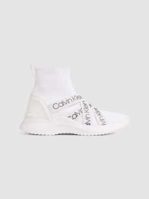 white knitted trainers womens