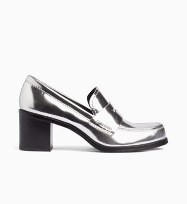 calvin klein silver heels